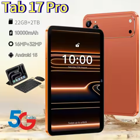 NEW Tab 17 Pro Android 15 Tablet Children's 10.1 inch Original Tablets 10000mAh Global Version 5G Du