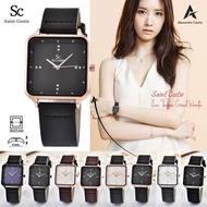 Saint Costie Jam Tangan -segi- WANITA-8232L-POLOS kulit/AB8026L-TH-RT-AC