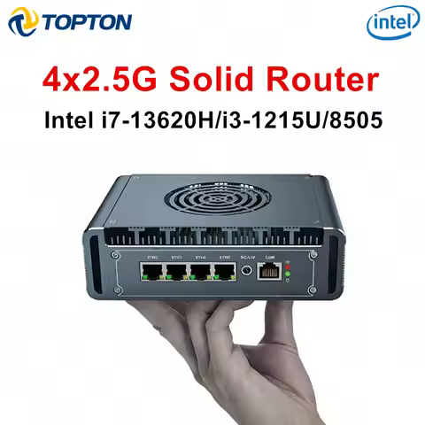 Topton 4x2.5G Solid Soft Router Firewall Mini PC Intel Core I7 I5 I3 8505 J6412 N5105 7305 PfSense O