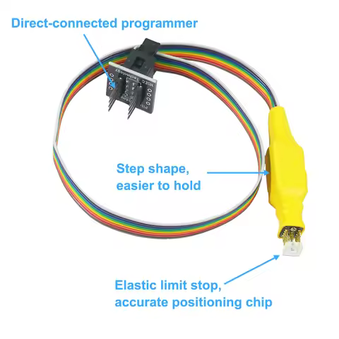 SOIC8 SOP8 150/200-208mil 5X6 6X8 Test Clip Probe Line For EEPROM 93CXX/25CXX/24CXX circuit for TL86