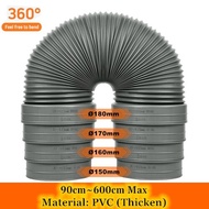 Variable Diameter Hood Exhaust Pvc Ducting Hose - 90~600cm Length