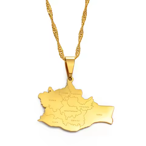 Anniyo Mexico Oaxaca State Pendant Necklaces for Women Girls Jewelry @203721