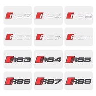 For Audi RS3 RS4 RS5 RS6 RS7 RS8 Car ABS letter sticker displacement luggage badge Sline allroad sil