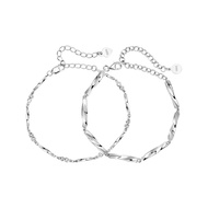gelang titanium a Gelang lelaki dan wanita Pure Silver 999C & C Mobius Unlimited Love Couple Bracele