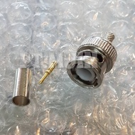 BNC Male and BNC Female Bulkhead Connector for RG58 Cable Crimping Model