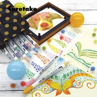 Kuretake Dot Pen Dot Double-Headed Watercolor Paint Brush Can Draw Music Symbol Effect Marker Illust