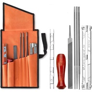 10pcs Cloth Bag File Set Chainsaw File Cloth Bag Set Electric Chainsaw File Saw File Steel File Chai