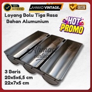 Three-Flavor Bread Pan Three-Flavor Sponge Cake Pan/ Three-Flavor Pudding/ Size 22x7x5 cm 3 Rows Thi