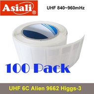 100pcs UHF ISO18000-6C EPC Class1 Gen2 RFID Electronic Tags Self-adhesive Tape Coated Paper Label It