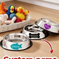 2026 Stainless Steel Pet Bowl, Customizable Non-Slip Stainless Steel Pet Bowl, Large Metal Dog Food 