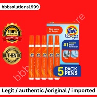 TIDE TO GO PEN 5 PENS BOX STAIN REMOVER FOR CLOTHES INSTANT SPOT REMOVER TRAVEL AND POCKET SIZE