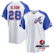 Men‘s MLB Atlanta Braves Matt Olson 2023-24 City Connect Baseball Jersey