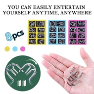 Metal Puzzle Set, Brain Teaser Puzzles For Adults Kids Iq Test Unlock Interlock Game, Y0r9