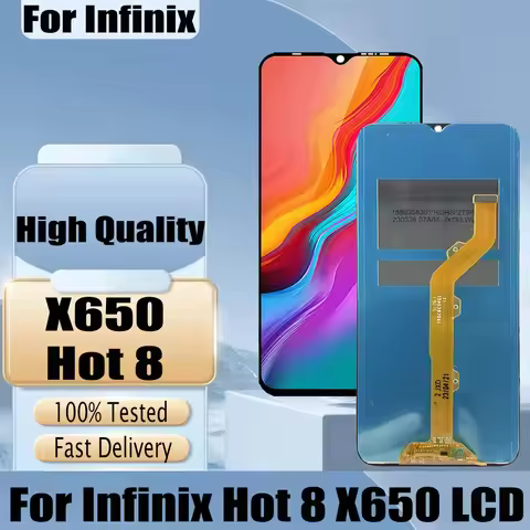 X650 LCD For Infinix Hot 8 LCD Display Touch Screen Digitizer Assembly Replacement For Infinix Hot 8