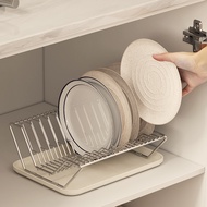 Kitchen Dish Rack Drain Rack Plate Organizer 304 Stainless Steel Drain Bowl Tray Rack