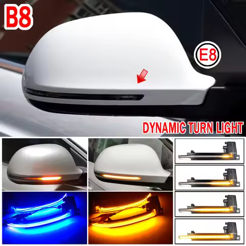 Dynamic Blinker Mirror Light LED Turn Signal Side Indicator For Audi A3 8P B8.5 A4 A5 B8 Q3 A6 C6 4F