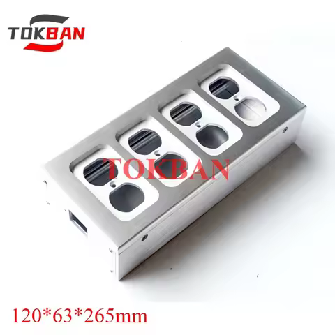 Tokban 4/6/8-position European Standard American Standard Power Socket Chassis Shell All Aluminum fo