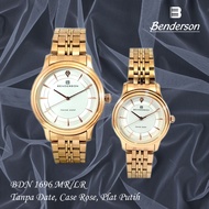jam tangan pria wanita couple original benderson - rose putih wanita