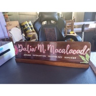 wooden magcono NAME PLATE *CP STAND* (4×14 inches) with customized name lettering