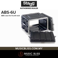 Stagg ABS-6U Flight Case Equipment Case for Wireless Mic and Accessories & Rack Effects