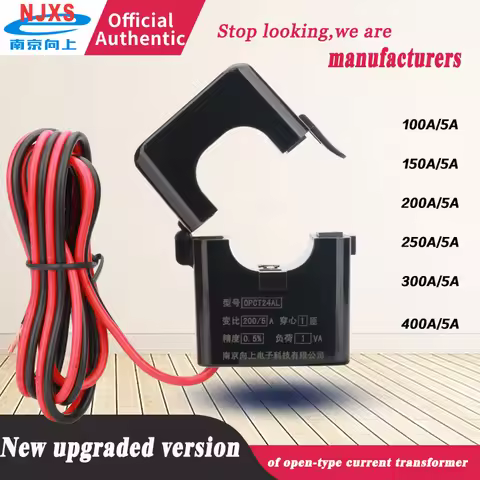 Split Core Current Transformer 5A 0.5 Class OPCT24AL-100/5 150/5a 200/5 250/5 400A/5A AC CT Clamp On