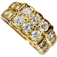 Size 14 Diamond 1.03ct Ring, K18 Gold, 5.8g, Women's [Used]