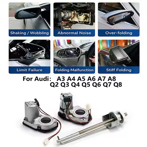 1pcs New Rearview Mirror Folding Motor Automatic W/ Harness Send tools For Audi A3 A4 A5 A6 A7 A8 Q2
