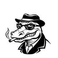 Mafia crocodile head cutting sticker