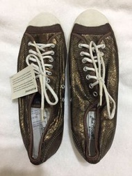 Converse 真皮休閒球鞋Jack Purcell 少見暗金色真皮材質男鞋US11.5號，29.5公分