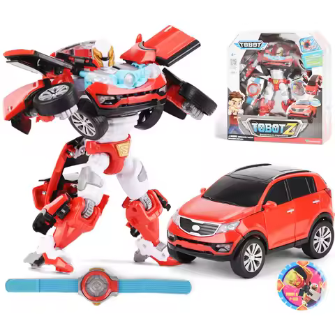 Big!!! ABS Tobot Transformation Robot Toys Korea Cartoon Brothers Anime Tobot Deformation Car Airpla
