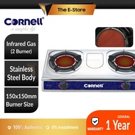 Cornell Infrared Stainless Steel Gas Stove with Double Burner | CGS-G150SIR (Infrared Gas Cooker Dapur Gas 煤气灶 煤气炉 CGSG150SIR ) PLPG