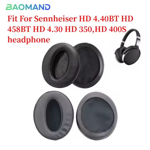 For Sennheiser HD 4.40BT HD 458BT 350,HD 400S Sponge Cover Breathable Leather Mesh Ear Cover Protect