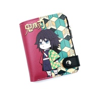 [A Full of energy] Anime Demon Slayer Soft Button Wallet Tomioka Giyuu Zipper Coin Card Purse