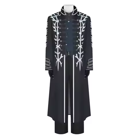 Vergil Cosplay Costume Trench Coat Men Halloween Carnival Cosplay Vergil Outfits