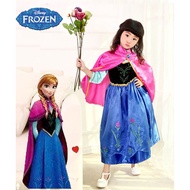 Children Anna Princess Dress Disney Frozen Anna cos Halloween Costume Dress Stage Performance Costum