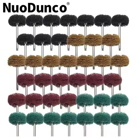 10/40pcs Mini Drill Abrasive Brush Nylon Buffing Polishing Wheel 1 Inch Abrasive Polishing Wheel for