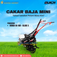 mesin traktor / Cultivator QUICK Cakar Baja Mini + Honda GX 160 RTH