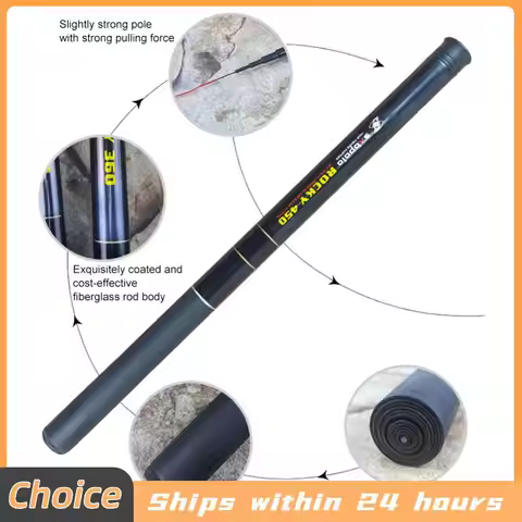 Telescopic Fishing Rod Fishing Rod Fiberglass Fishing Pole Ultralight 2.1/2.4/2.7/3.6M Retractable 4