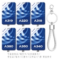 AIRBUS Air Passenger Campus Card Student ID Holder Air Passenger Bus Airplane Air Cultural Creative 