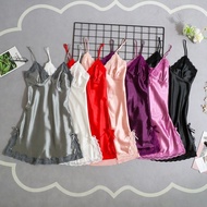 -Ready Stok- Baju Dinas Wanita Hot Satin Lingerie Set + G string (Termurah)