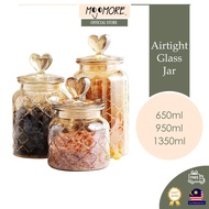 Mojomore Airtight Glass Jar Cookie Food Storage Container Spice Bottles Balang Kaca Kuih Raya