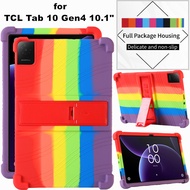 for TCL Tab 10 Gen 4 Gen4 10 Inch Android Tablet Case Shockproof Soft Silicone Protective Case Stand