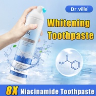 Original Dr.ville Teeth Whitening Toothpaste 8X Niacinamide Toothpaste Mouthwash Remove Tooth Stains