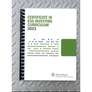 REPRINTED: 2023 CERTIFICATE IN ESG INVESTING CURICCULUM