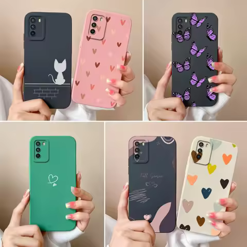 For Xiaomi Poco M3 Pro Phone Case Love Heart Soft Liquid Silicone Camera Protection Back Cover For P