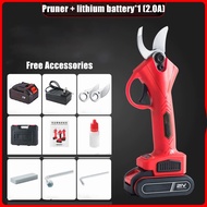 Electric Pruning Shears Cordless Garden Plant Scissor Pruner Ratchet Cutter Pruner W/2.0A-4.0A  Batt
