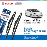 Bosch Advantage U Hook Wiper Set for Hyundai Elantra MD 5th Gen (26"/14")