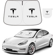 300T Sunshade for Tesla Model Y Model 3, Car Accessories 2025 for Tesla, Front Window Sunshade with 