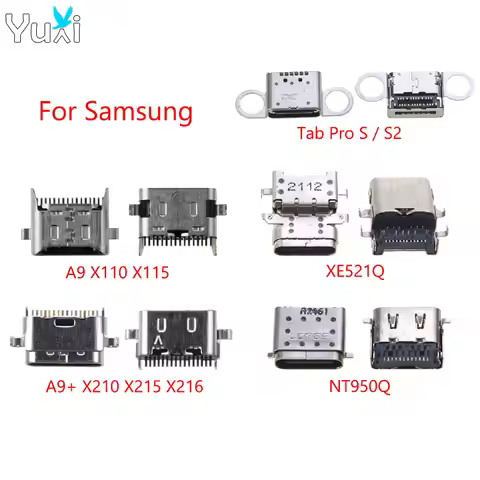 YuXi 2pcs Type-C USB Charging Dock Connector For Samsung Galaxy A9 X110 A9 Plus X210 Tab Pro S S2 XE
