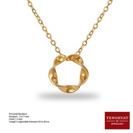 Teng Huat Jewellery 916 Gold Fancy Wreath Necklace